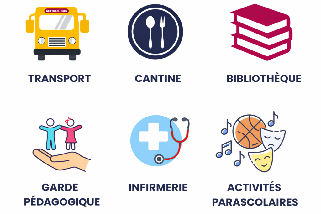 UNE GAMME COMPLÈTE DE SERVICES POUR LE BIEN-ÊTRE DE NOS ÉLÈVES